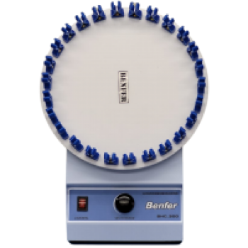 Homogeneizador de Sangue e Amostras Circular Para 26 Tubos. Com Presilha de Fibra de Naylon Homogeneizador de Sangue e Amostras Circular Para 26 Tubos. Com Presilha de Fibra de Naylon